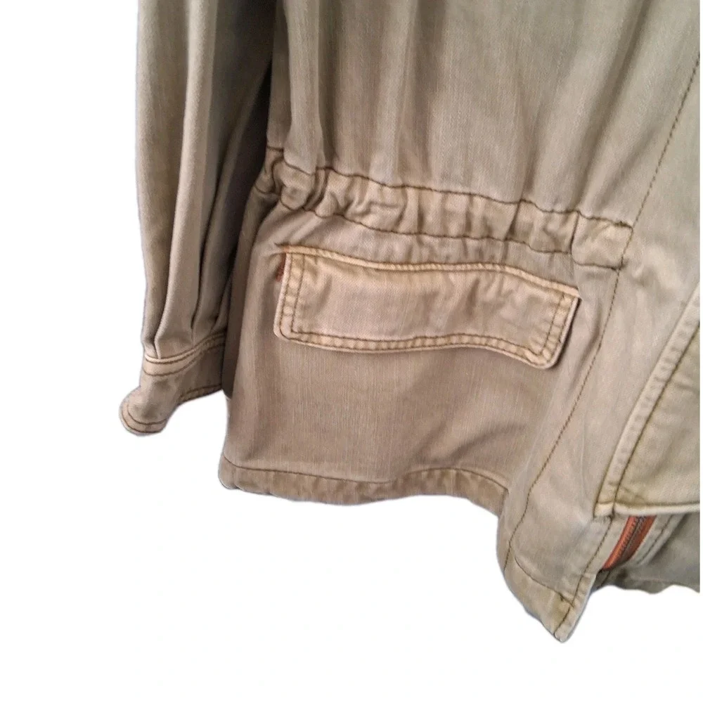 Free People Jacket Women's Small Olive‎ Utility Field Chore Barn Military Safari